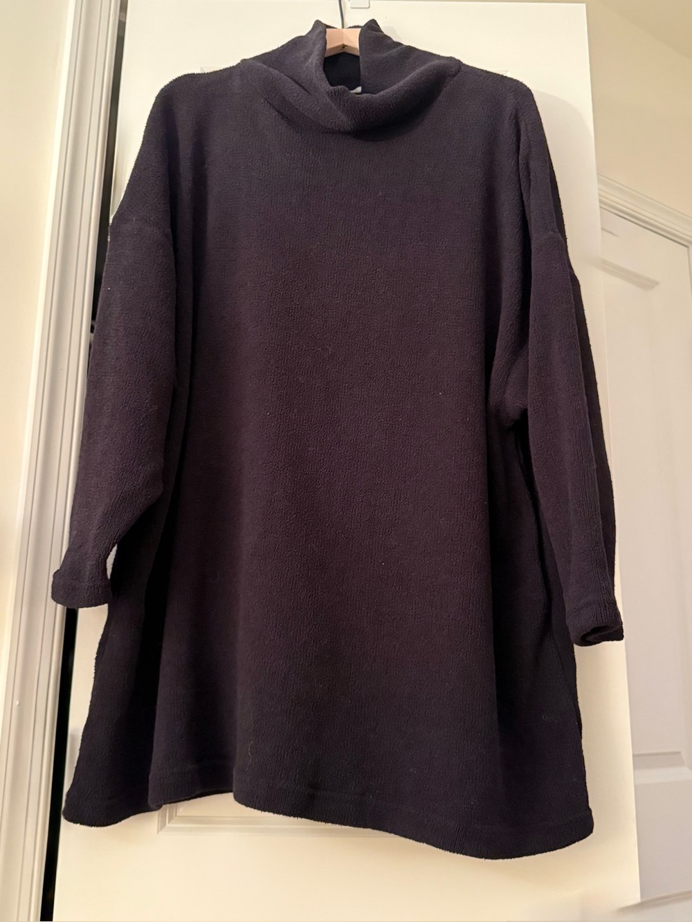 Free People Beach Black Cozy Funnel-Neck Tunic Medium